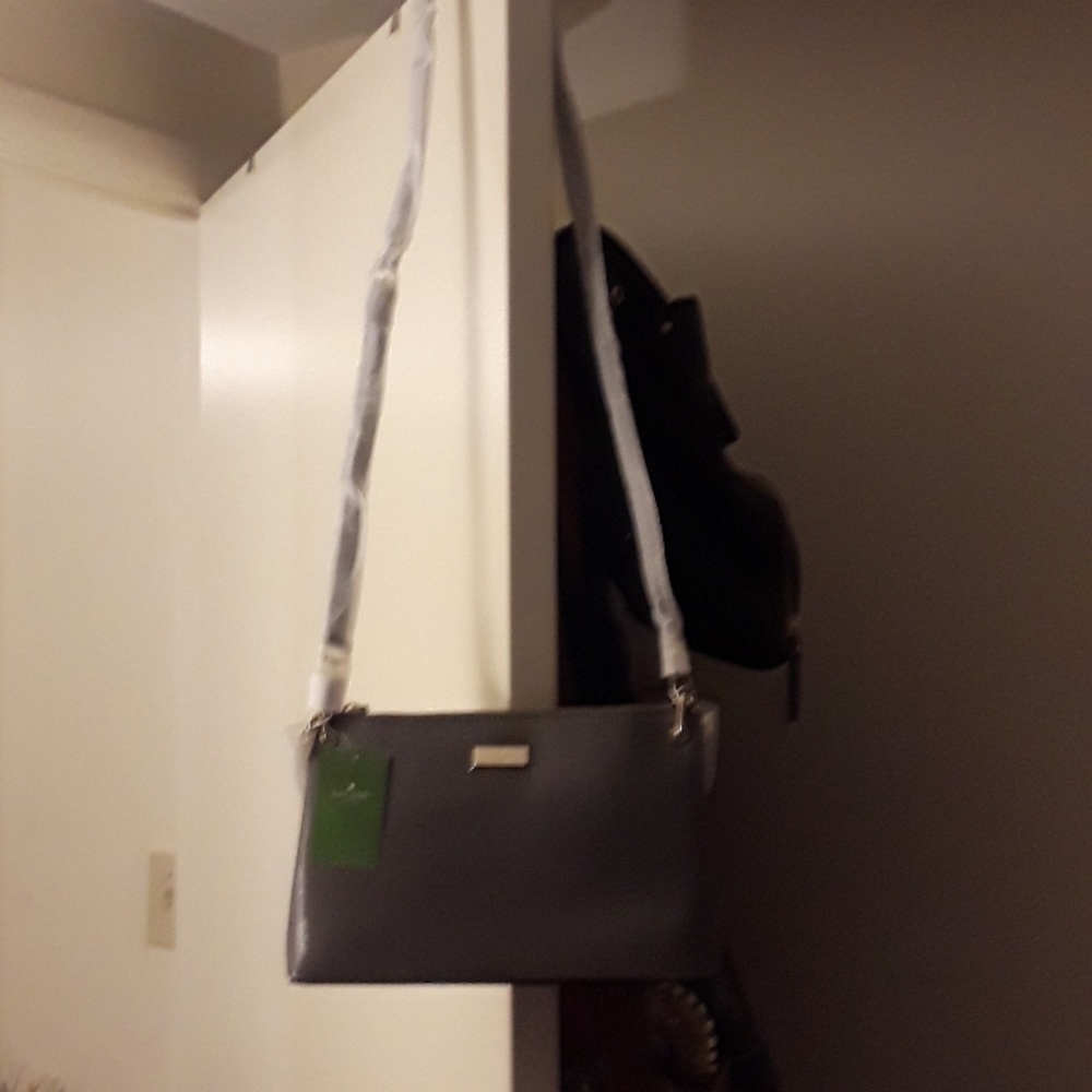 Grey Patent leather authentic Kate Spade crossbody